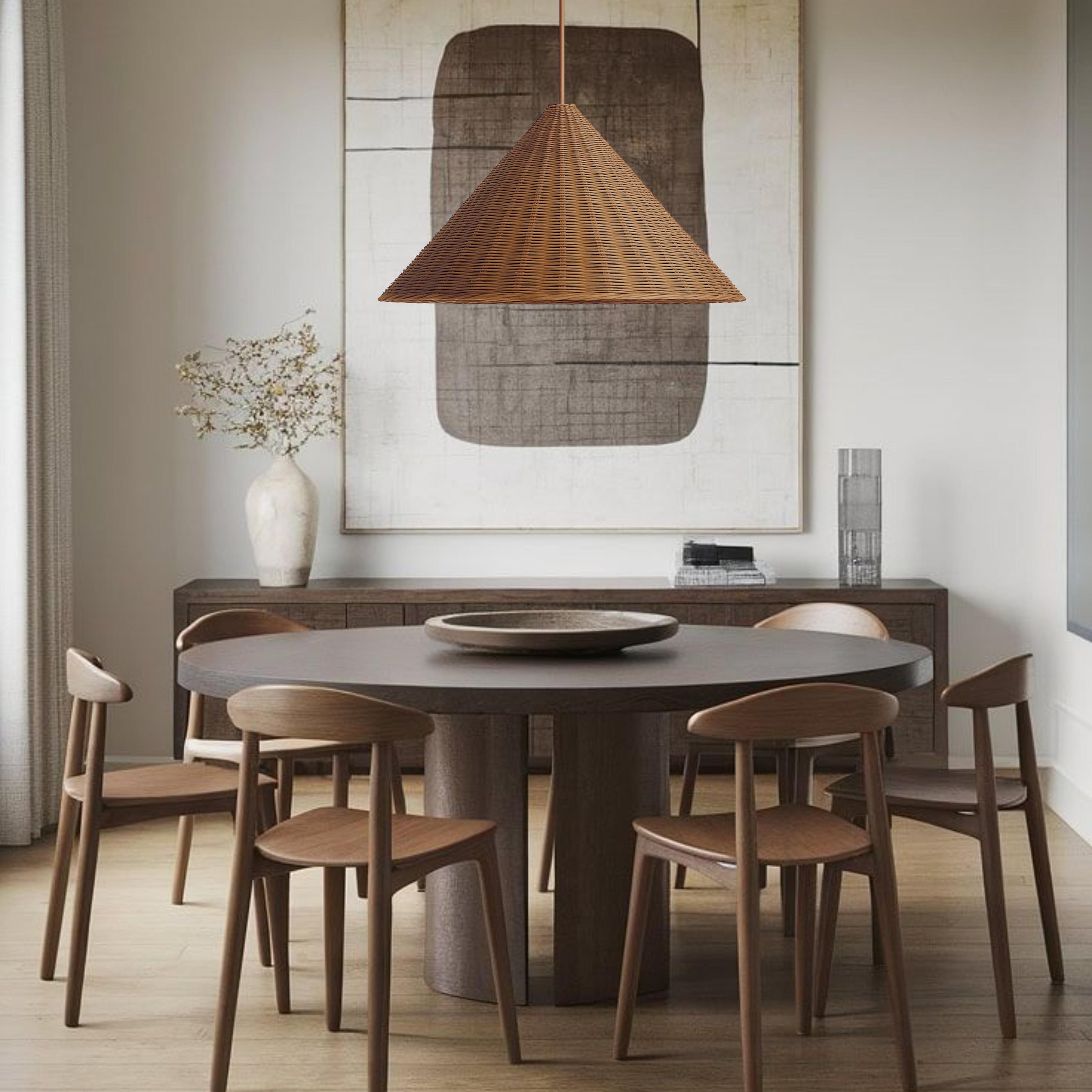 Hikari Rattan Pendant Light Medium at ORE Lighting, Australia