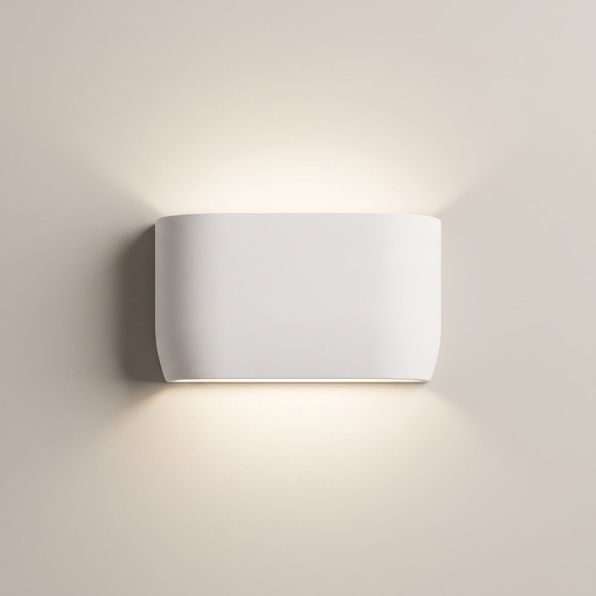 Lino White Plaster Up/Down Wall Light
