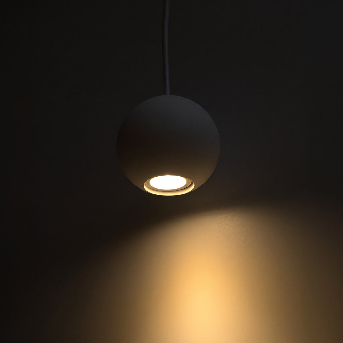 Orbita White Plaster Pendant Light