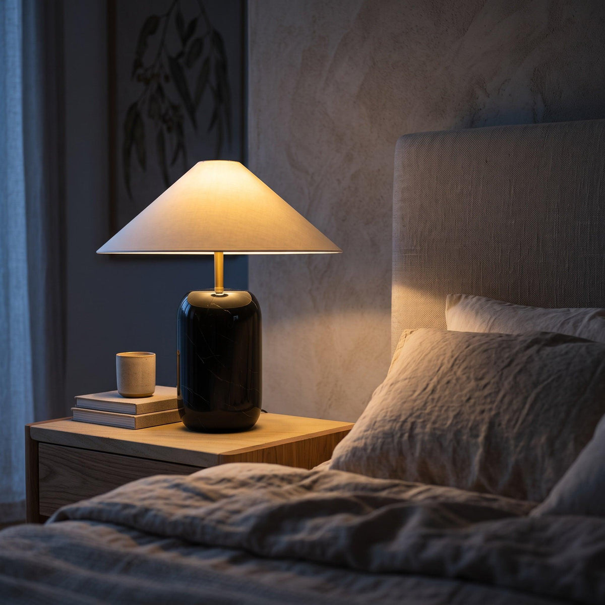 Petra Black Marble Table Lamp