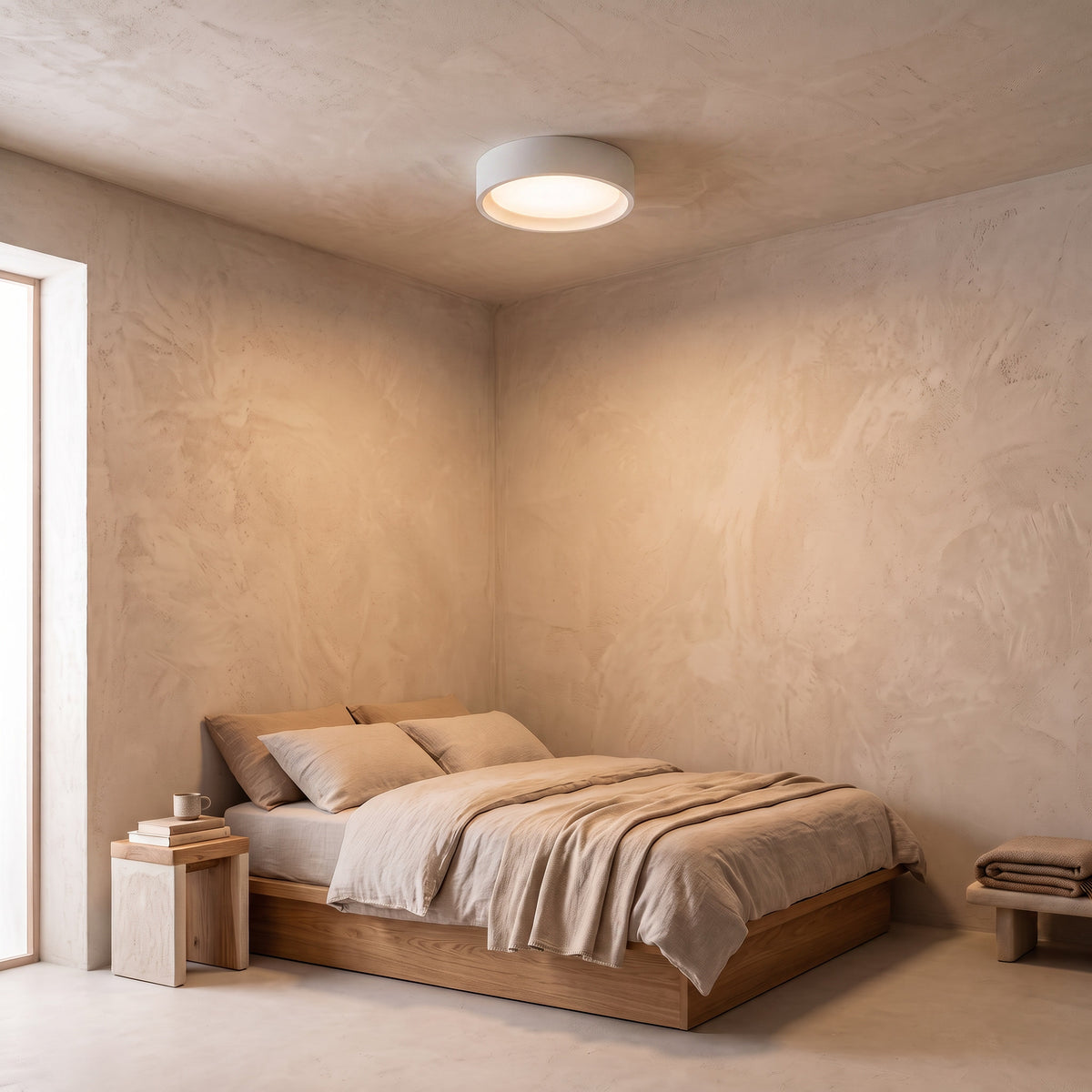 Yumi Plaster Oyster Light
