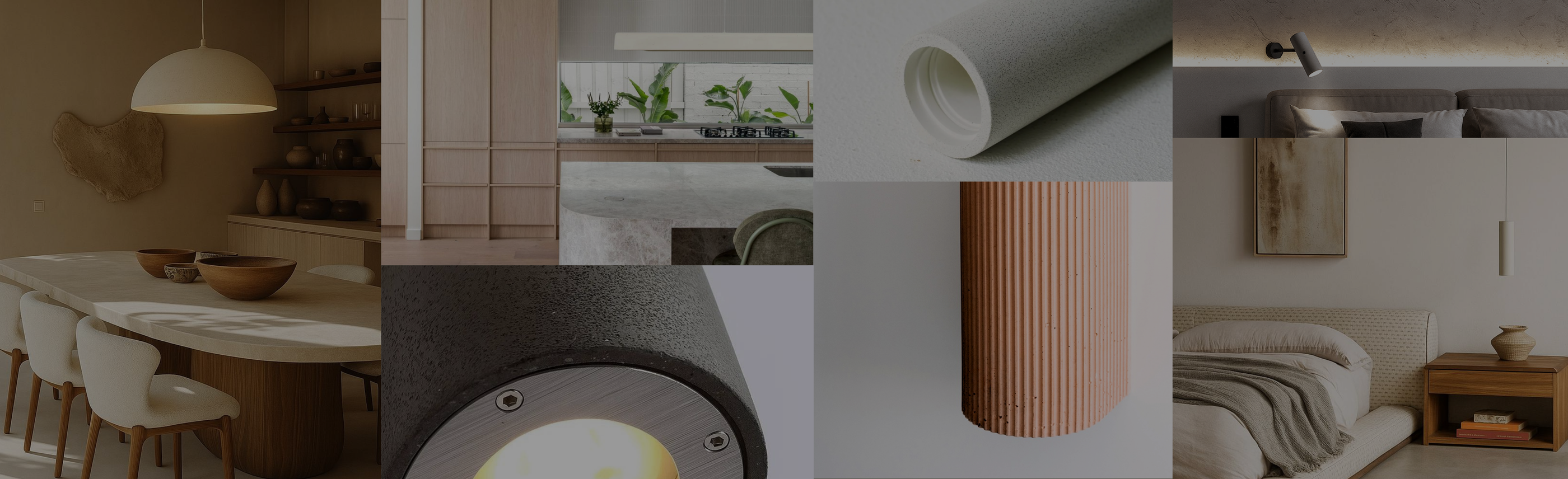 Concrete and cement lighting collection at ORE Lighting
