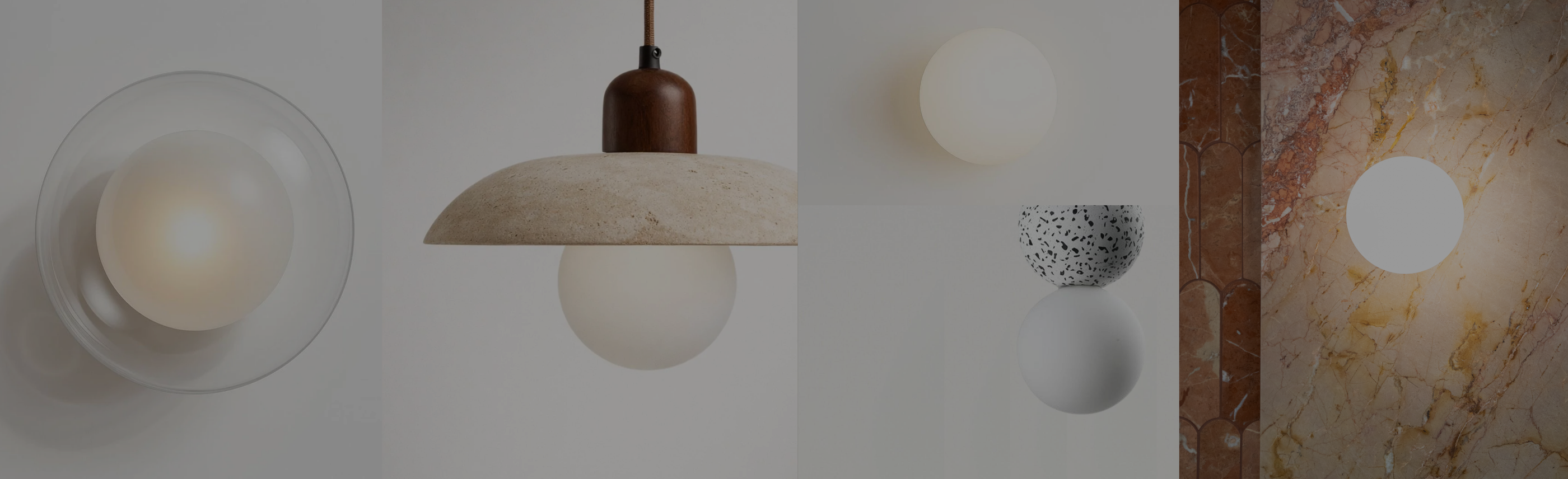 Glass pendant lights and wall lights collection at ORE Lighting