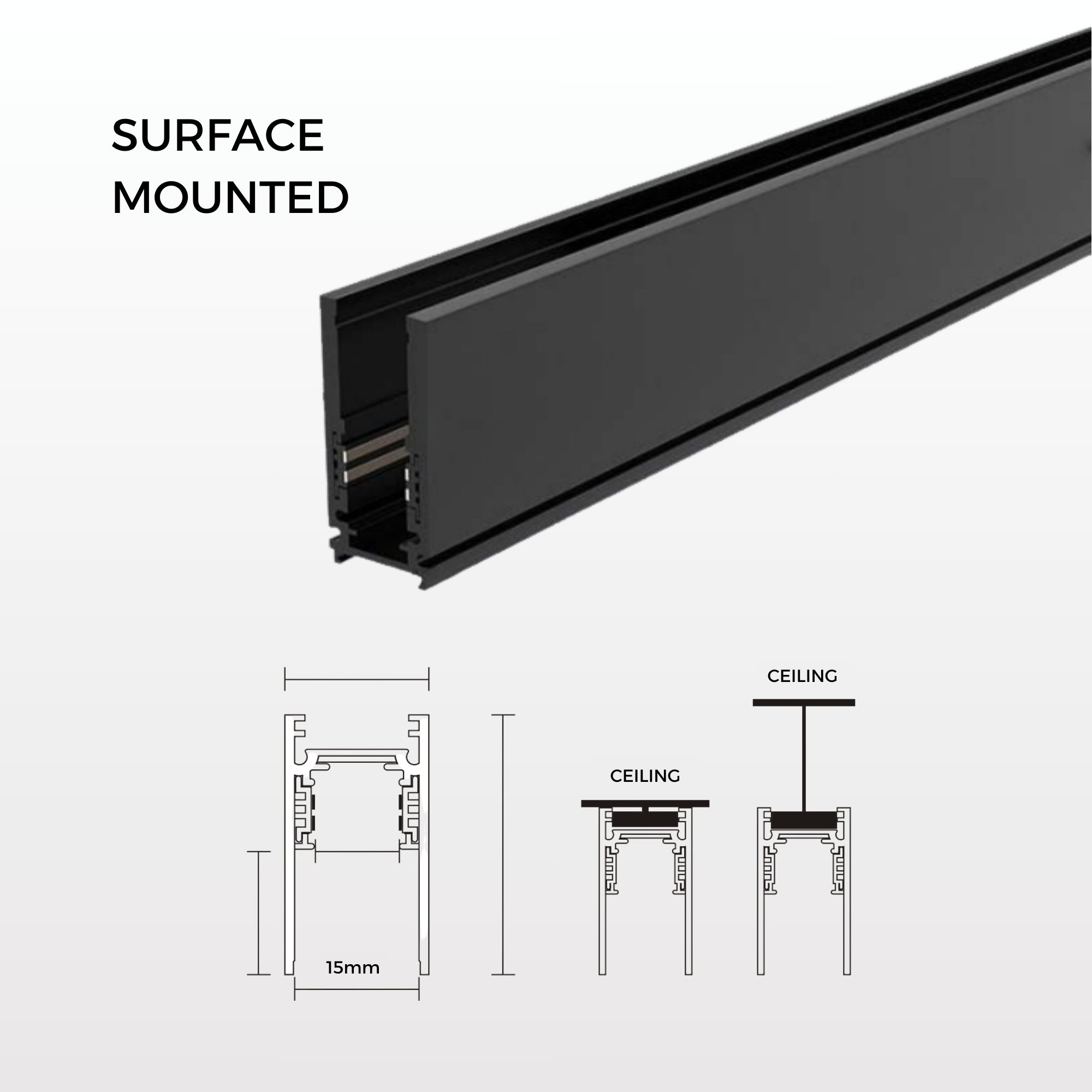 Ray Surface Mounted Micro Magnetic Track Lighting
