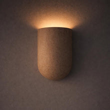 Wisp Travertine Curved Up or Down Wall Light in Natural