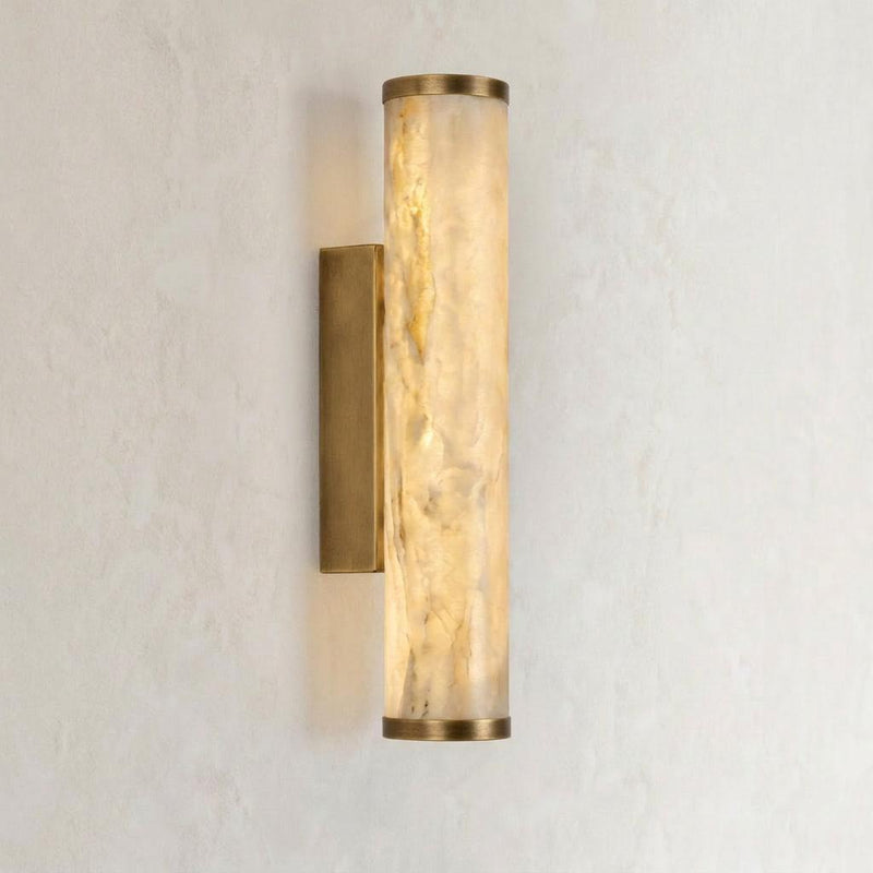 Alba Kari Ice Jade Indoor Wall Light Brass