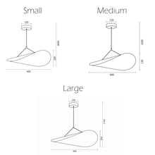 Arca Silk LED Pendant Light Small, Medium, Large in White