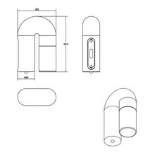 Arch Indoor LED Wall Light in Natural Wood_Dimension