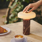 Avra Aubergine Marble Touch Table Lamp