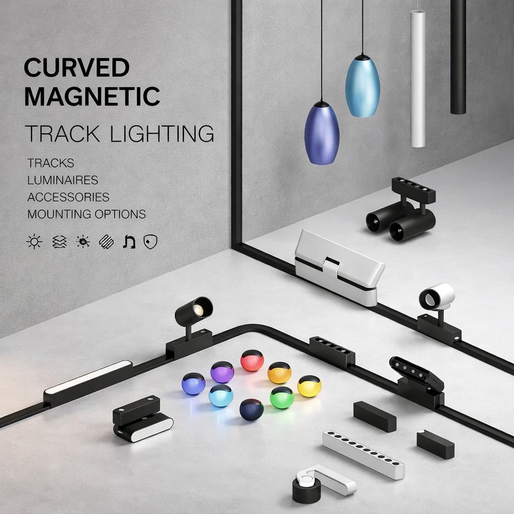 Axis Curved Magnetic Track Lighting
