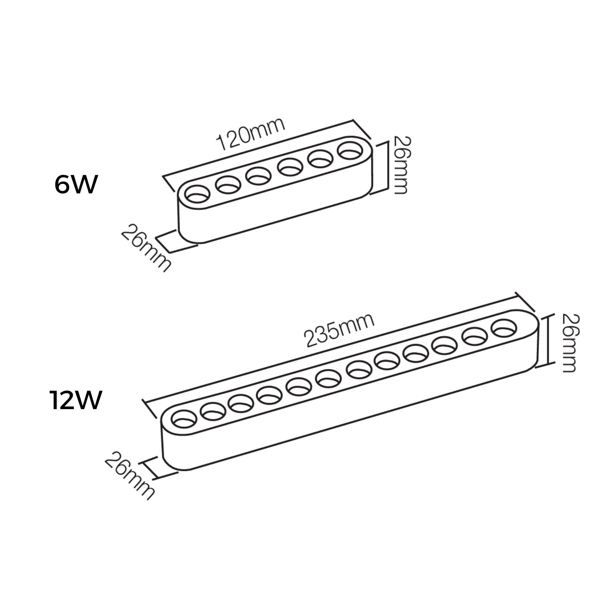 Axis Curved Magnetic Track Optical Linear Light