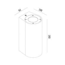 Blaze Sandstone Outdoor Up/Down Wall Light in White IP65