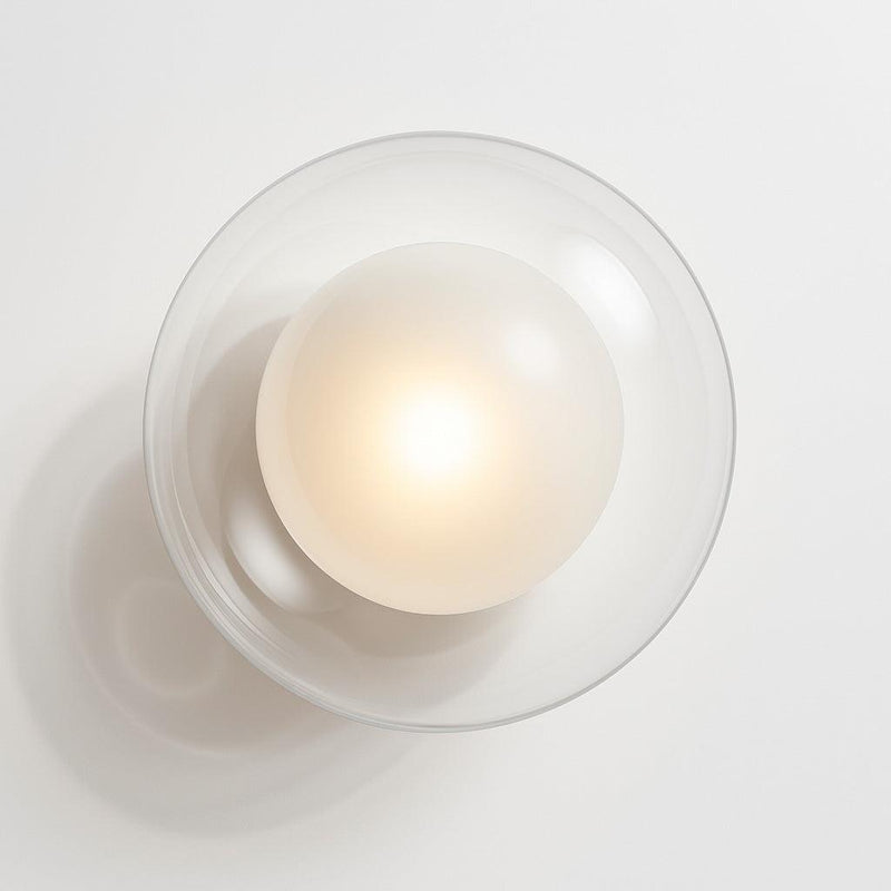 Cielo Hand Blown Double Glass Orb Wall Light IP44