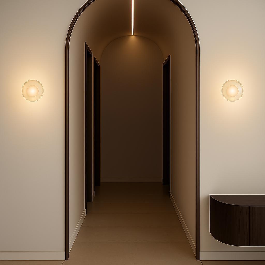 Cielo Hand Blown Double Glass Orb Wall Light IP44