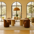Clay Dome Plaster Pendant Light Terracotta