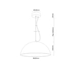 Clay Dome Plaster Pendant Light Terracotta
