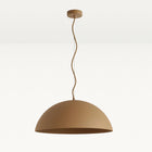 Clay Dome Plaster Pendant Light Terracotta