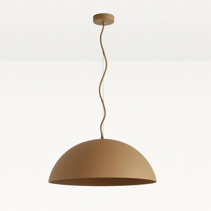 Clay Dome Plaster Pendant Light Terracotta