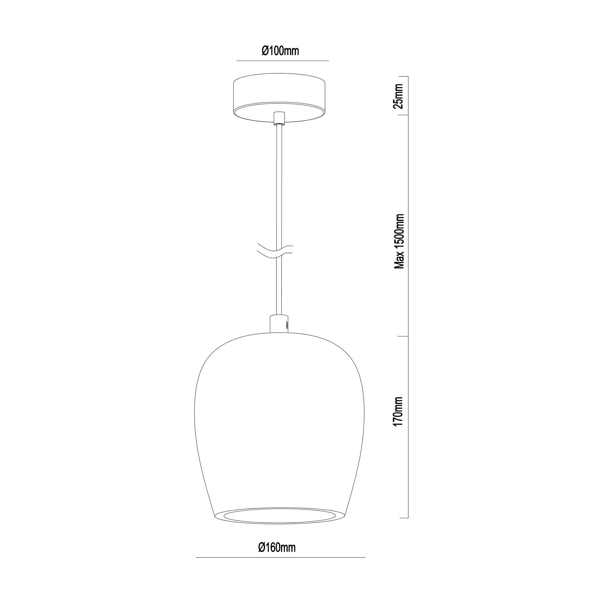 Clay Drop Plaster Pendant Light White