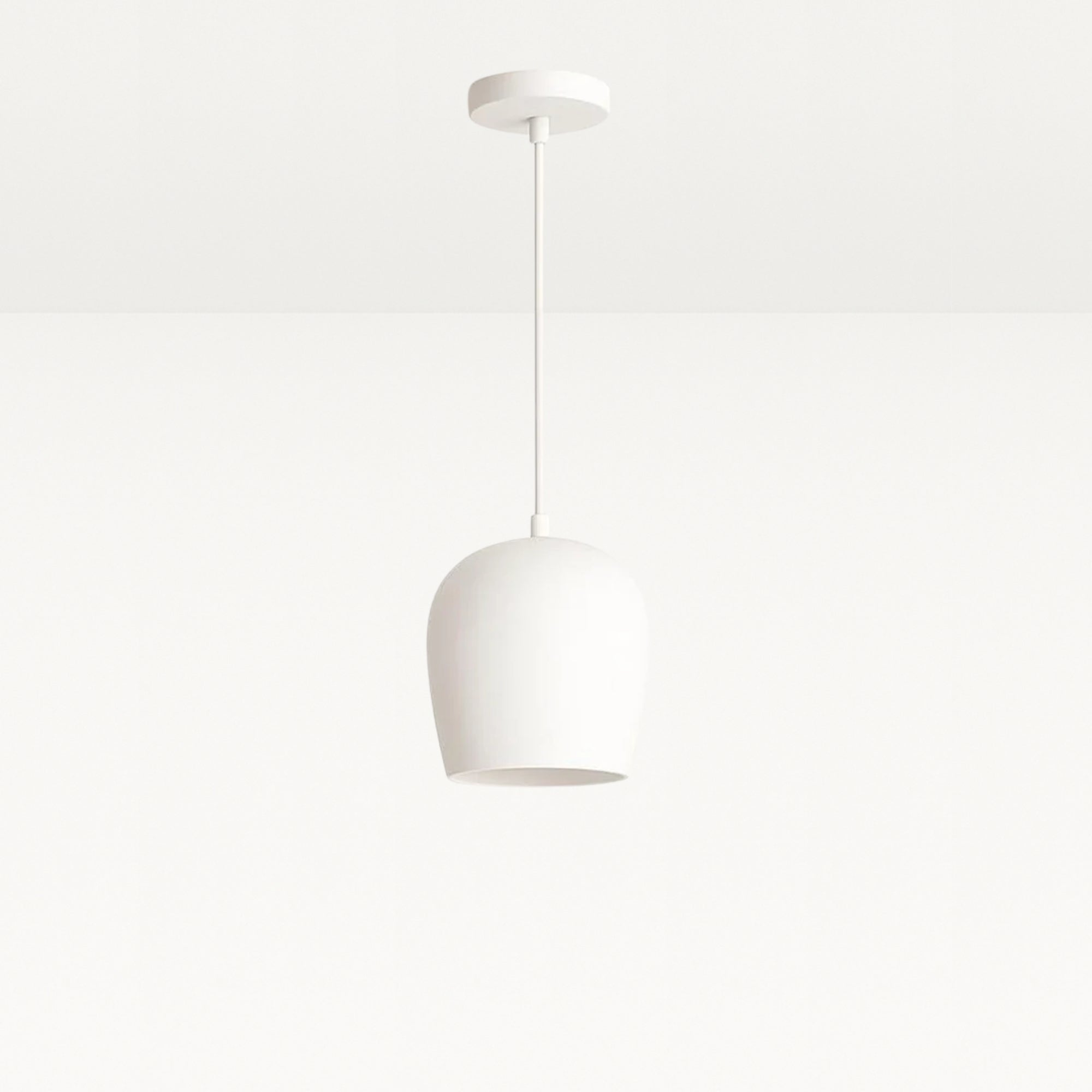 Clay Drop Plaster Pendant Light White