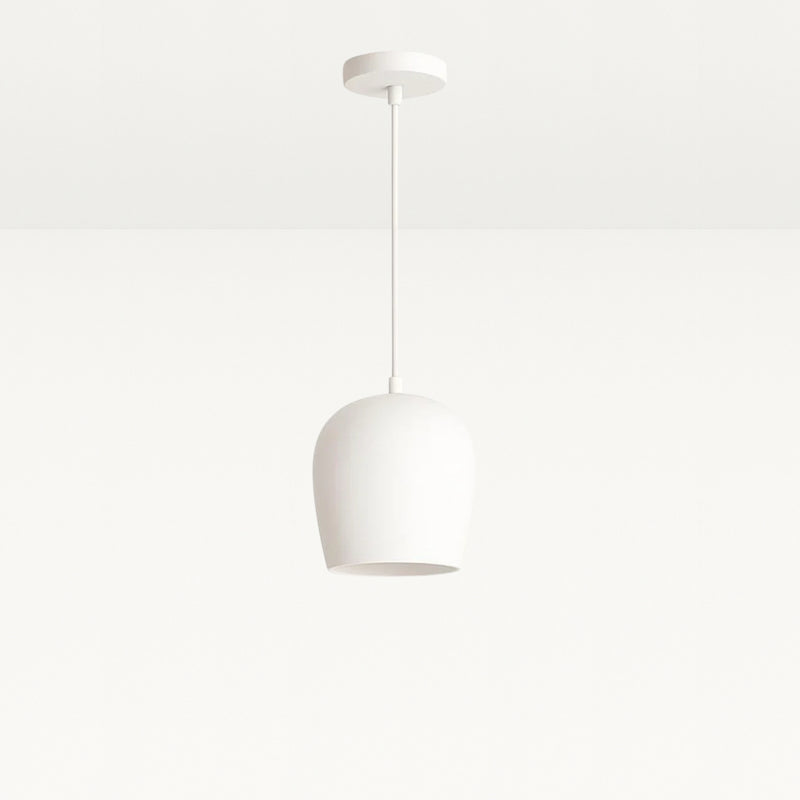 Clay Drop Plaster Pendant Light White