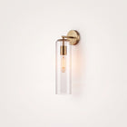 Siena Clear Glass Wall Light in Brass