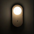 Cora Travertine Orb Wall Light