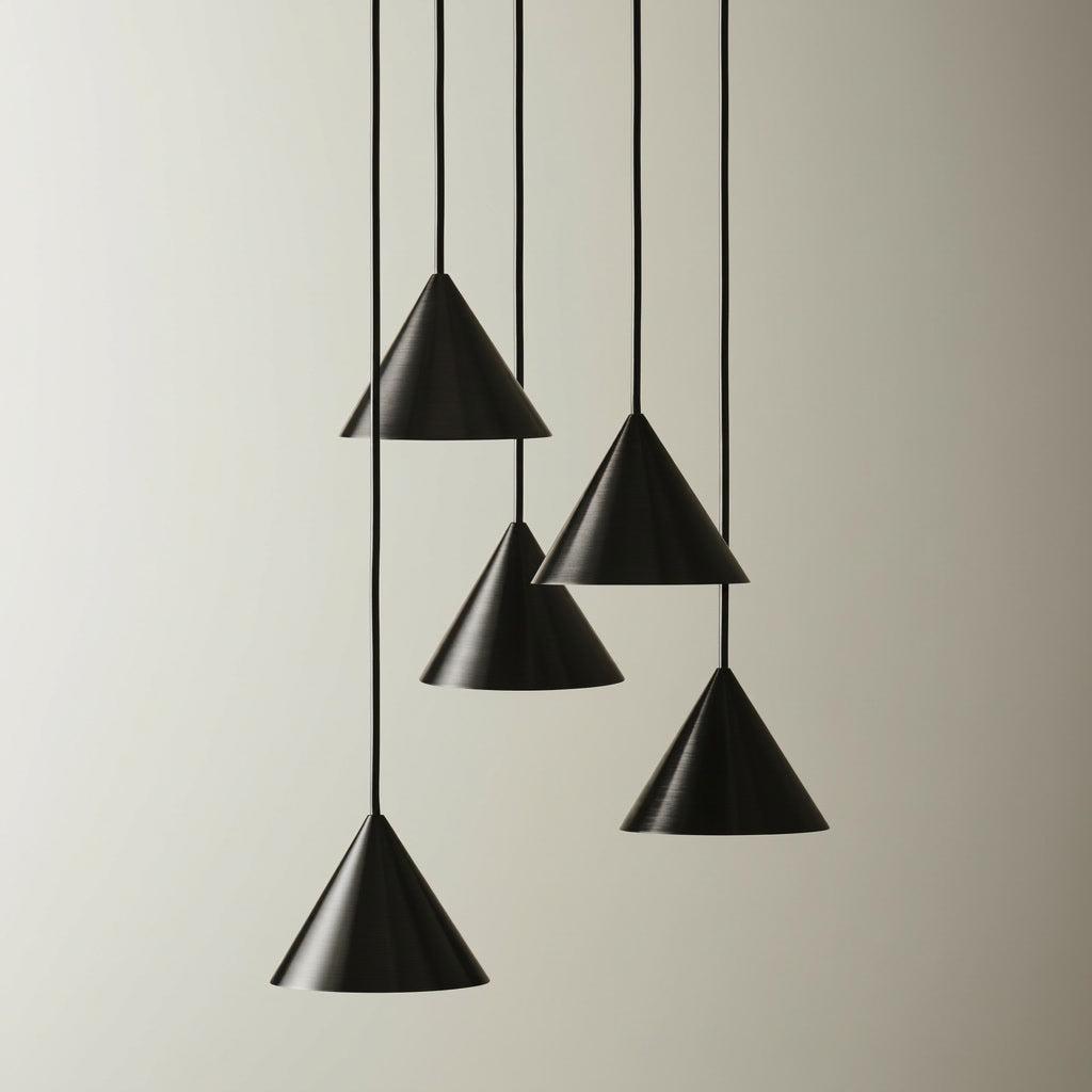 Cove Brushed Black Aluminium Pendant Light