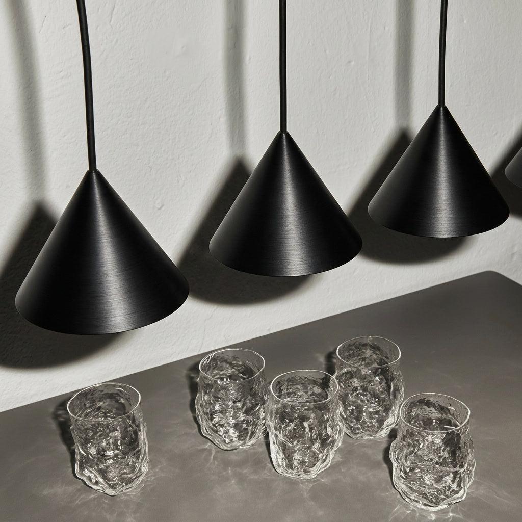 Cove Brushed Black Aluminium Pendant Light