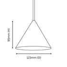 Cove Brushed Black Aluminium Pendant Light