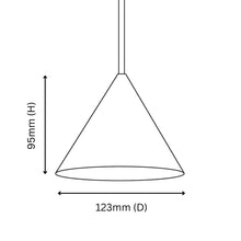 Cove Brushed Black Aluminium Pendant Light