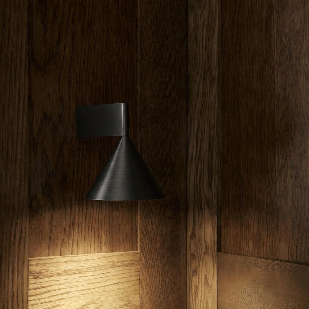 Cove Brushed Black Aluminium Wall Light
