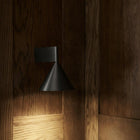 Cove Brushed Black Aluminium Wall Light