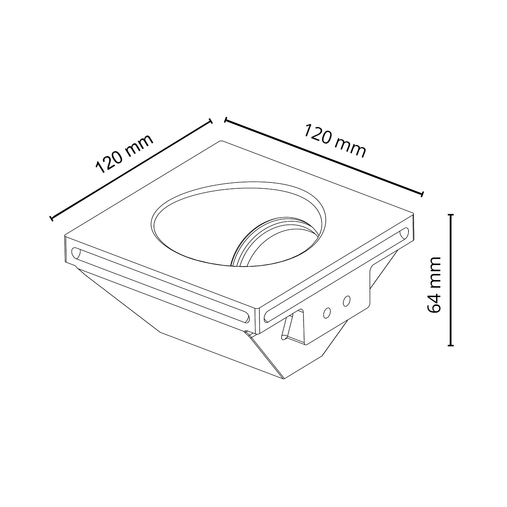 Drift Plaster Step Light GU10 Round IP20 White