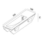 Drift Plaster LED Step Light Rectangular in Gypsum White_Dimension