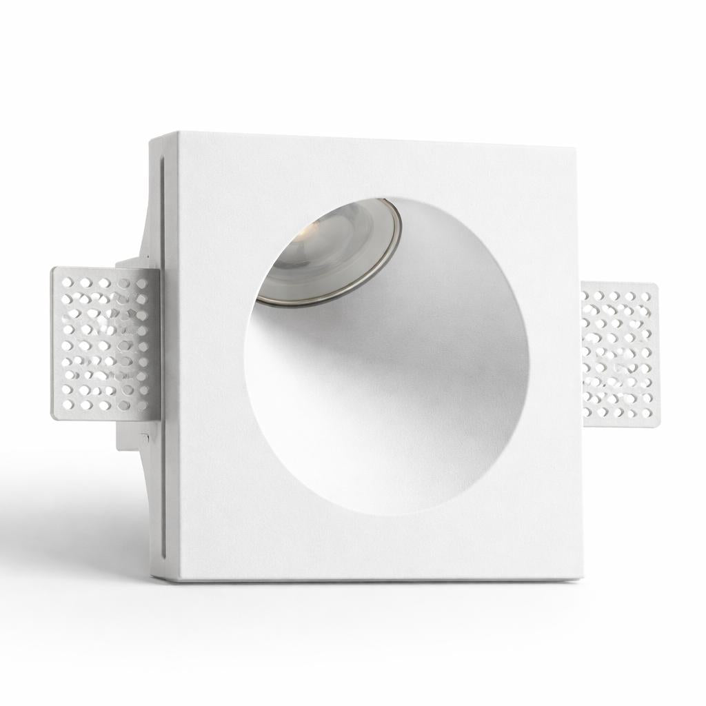 Drift Plaster Step Light GU10 Round IP20 White at ORE Lighting, Australia