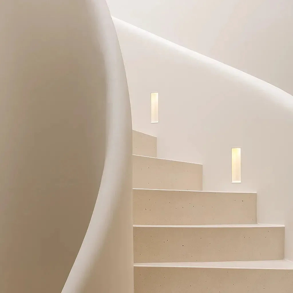 Drift Plaster Trimless LED Step Light Rectangular in White