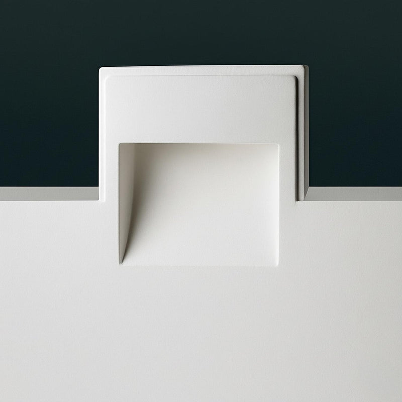 Drift Plaster Trimless LED Step Light Square in White at ORE Lighting, Australia
