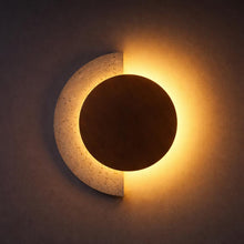 Eclipse Natural Stone & Wood Wall Light