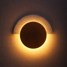 Eclipse Natural Stone & Wood Wall Light
