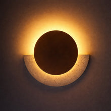 Eclipse Natural Stone & Wood Wall Light