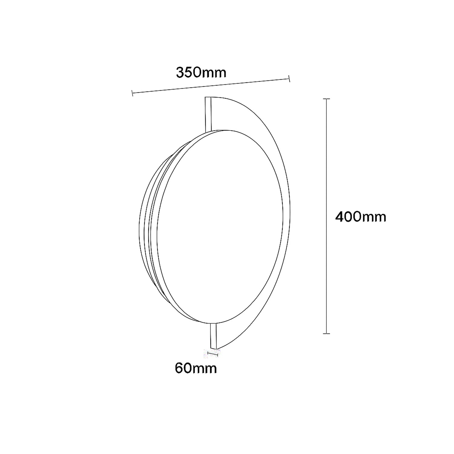 Eclipse Natural Stone Wall Light ECL.9110.WL_Dimension