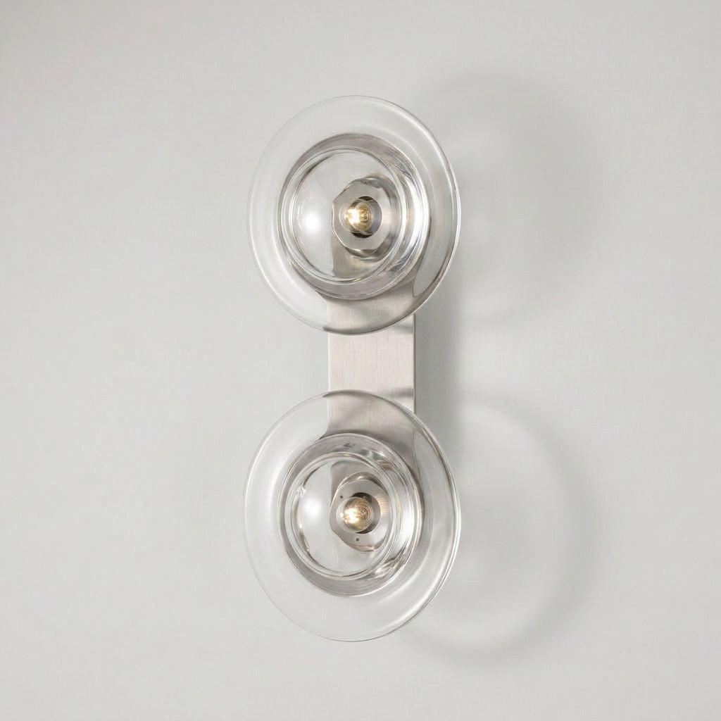 Ellery Duo Clear Glass Wall Sconce