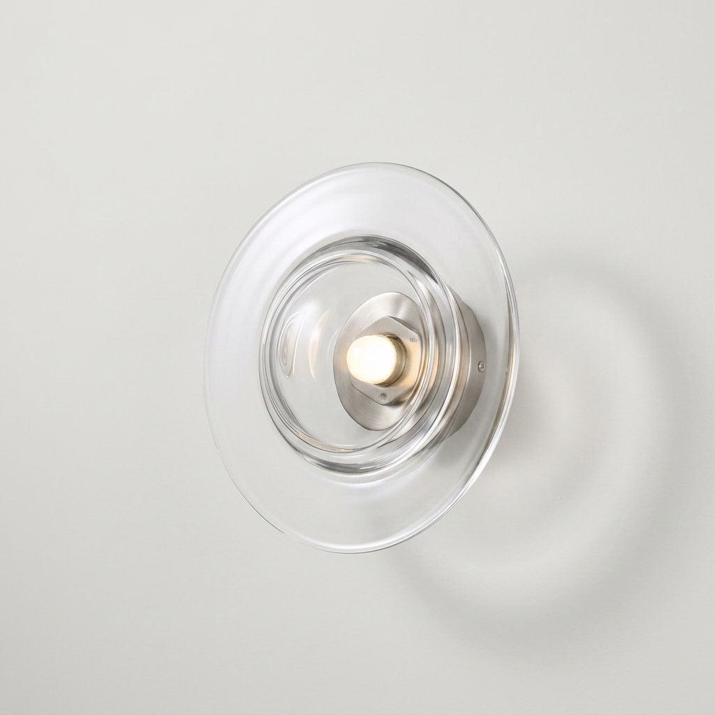 Ellery Solo Clear Glass Wall Sconce