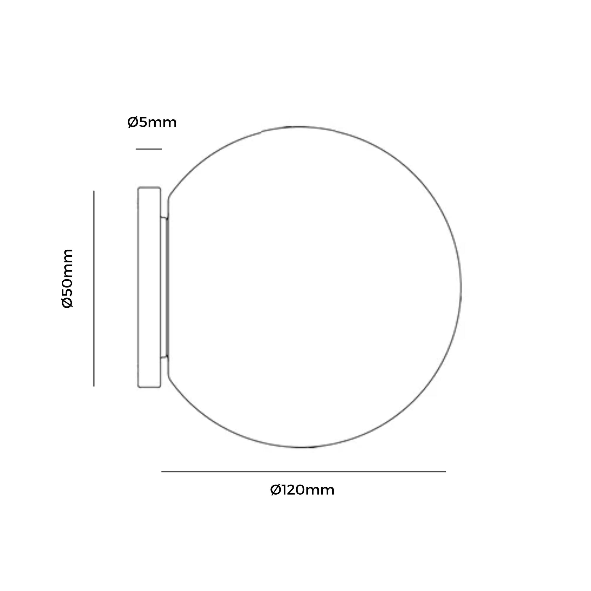 Ember Orb Wall Light Opal Glass IP44