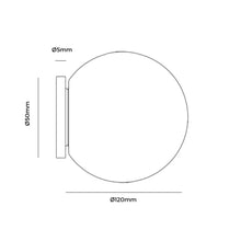 Ember Orb Wall Light Opal Glass IP44