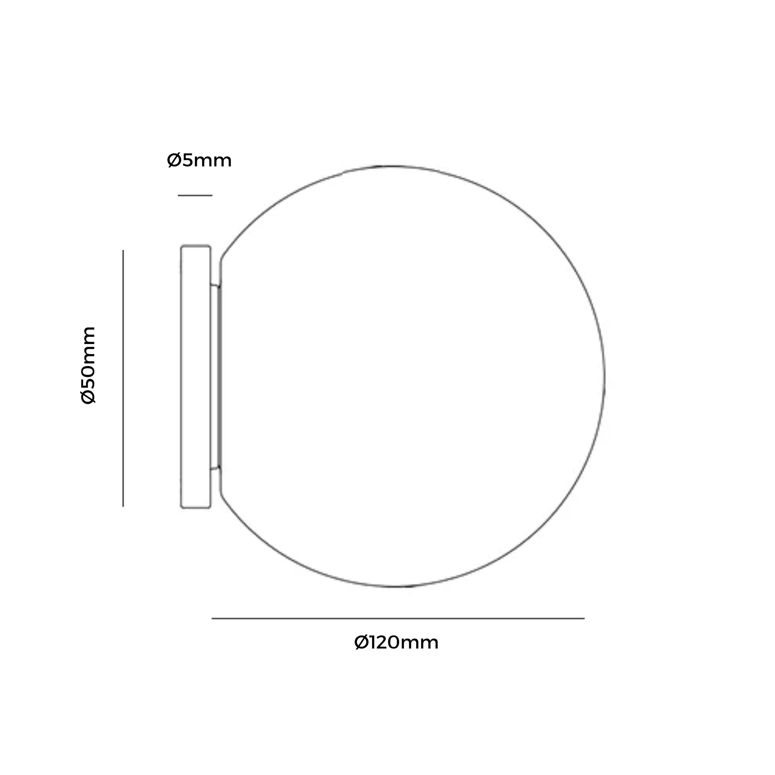 Ember Orb Wall Light Opal Glass IP44