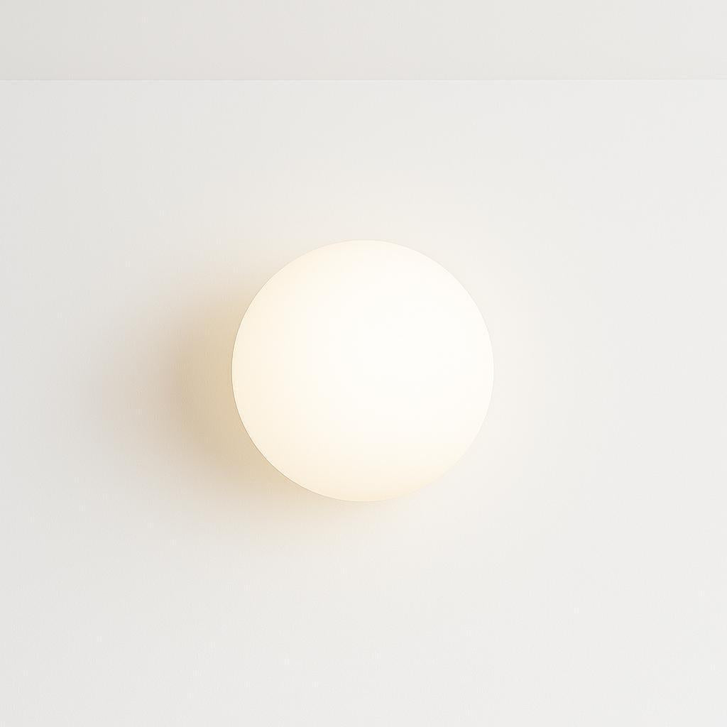 Ember Orb Wall Light Opal Glass IP44