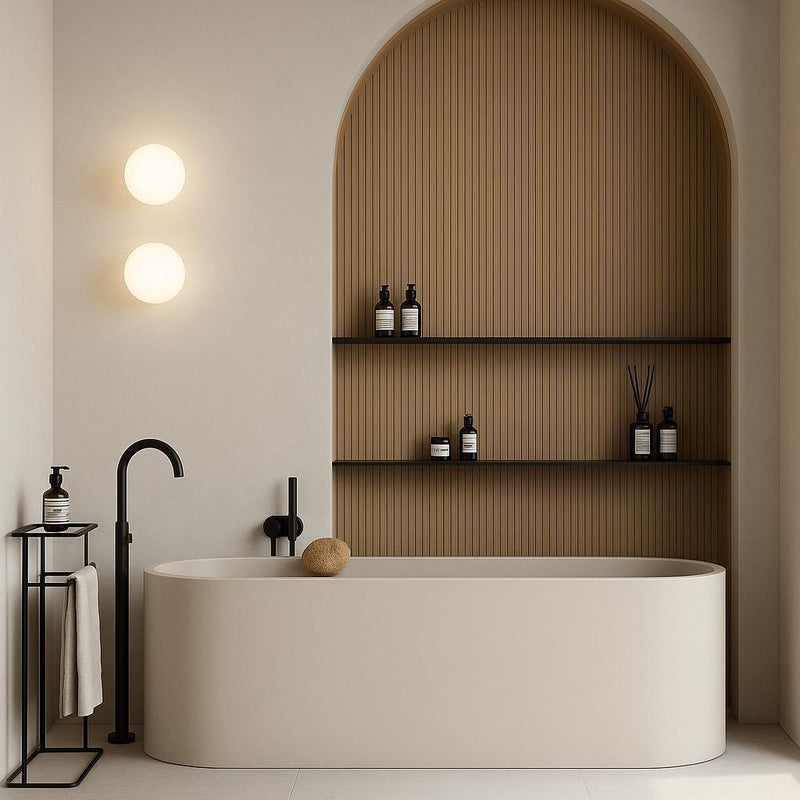 Ember Orb Wall Light Opal Glass IP44 at ORE Lighting, Australia