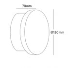 Eon Halo Indoor Wall Light in White_Dimension